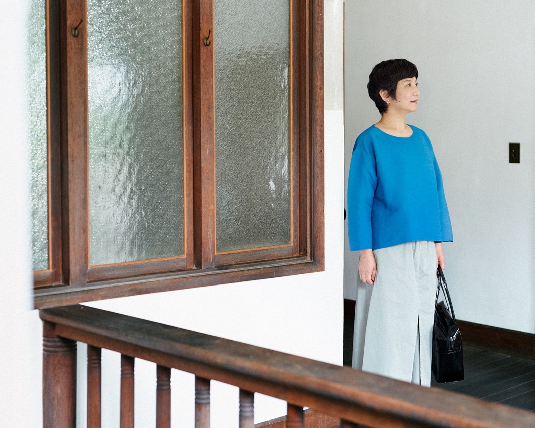 後藤由紀子さん 夏のお気に入りは「プランテーション」の楊柳の服