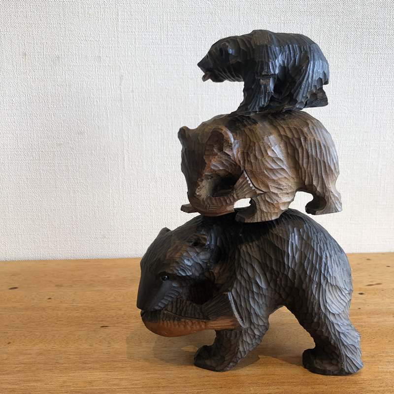 美品 木彫り 熊 - 彫刻/オブジェクト - www.qiraatafrican.com