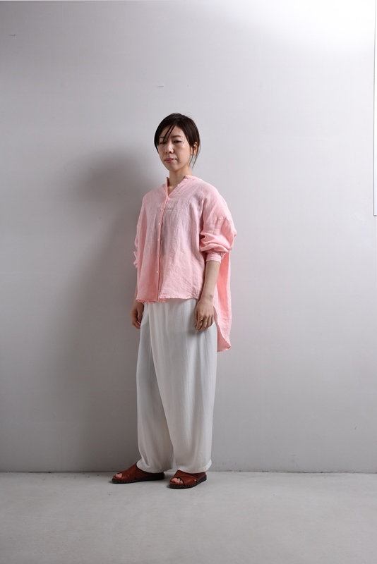 定価2.6万 2022SS IKKUNA イクナ farmers blouse 1/チャコールグレー